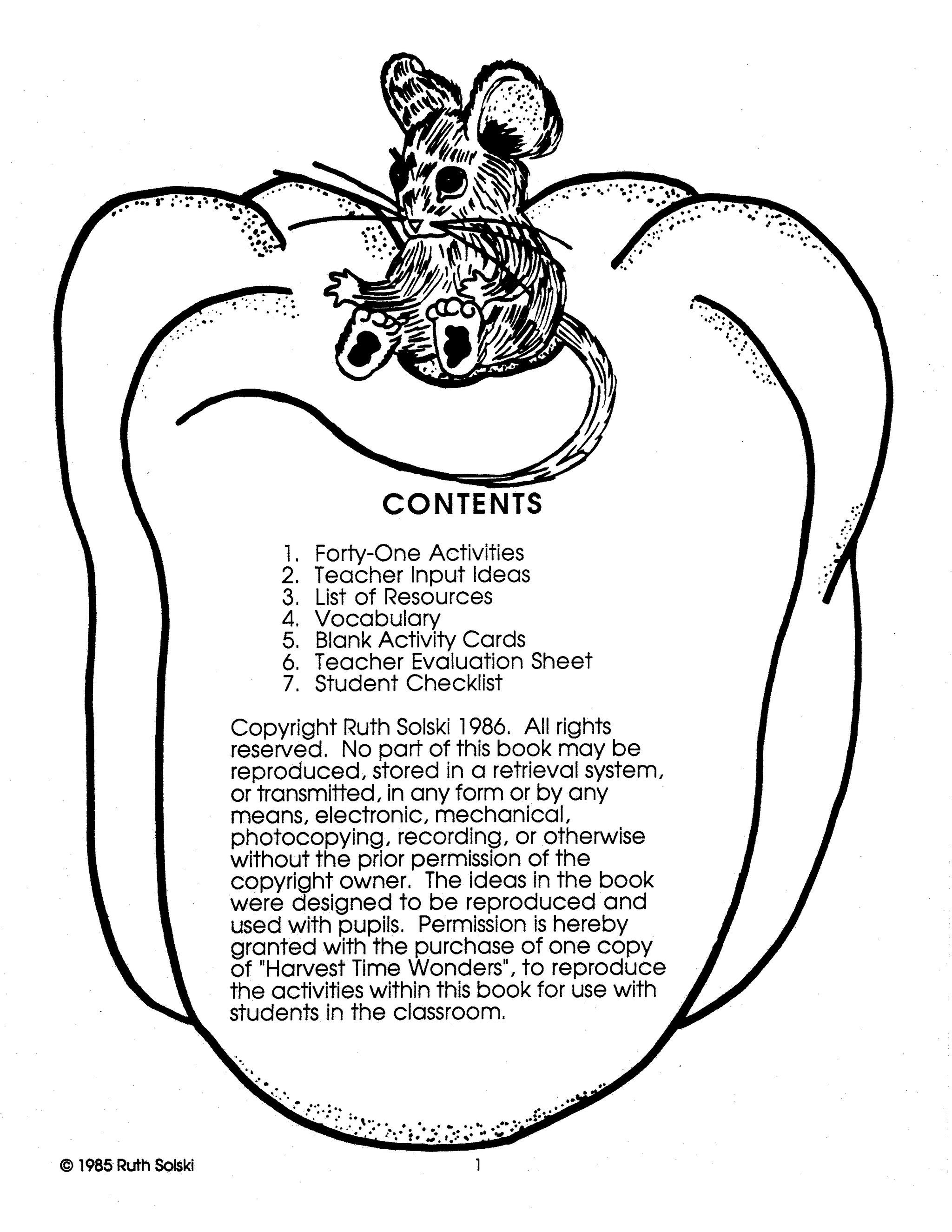 Harvest Time Wonders Grade 1