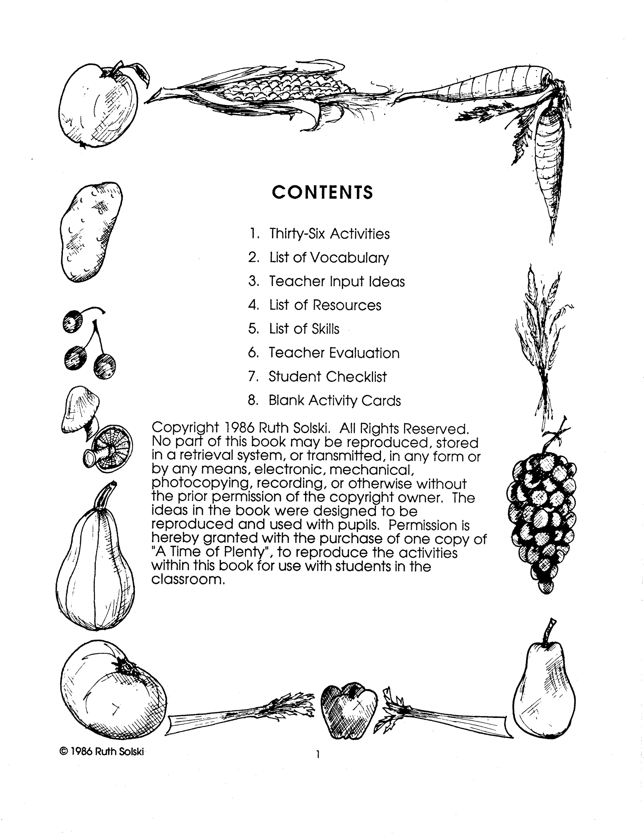 A Time of Plenty Grade 2 - Thanksgiving Centers