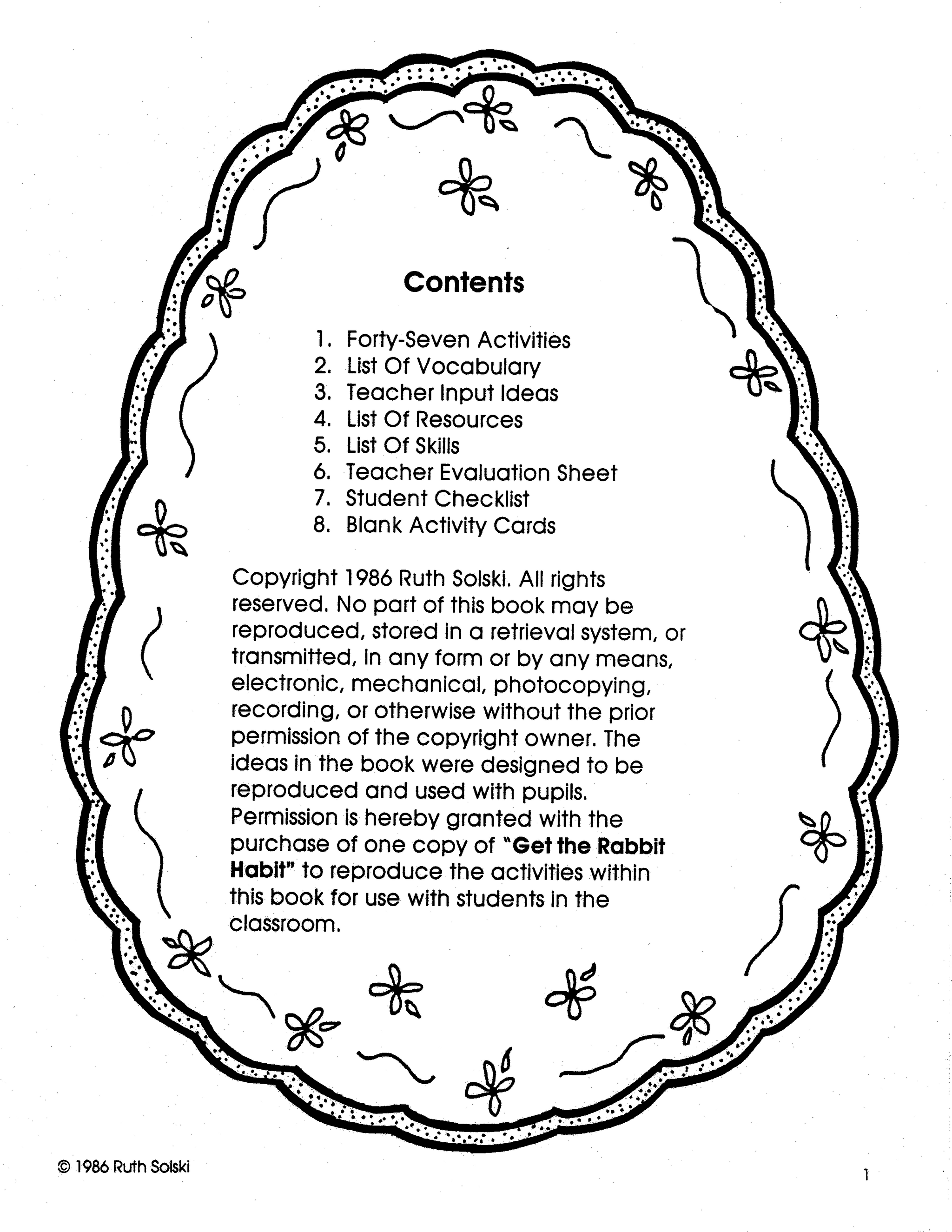 Get the Rabbit Habit Theme Grades 1-2