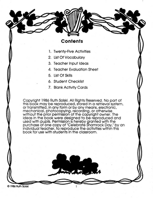 Celebrate Shamrock Day Theme Unit Grade 2