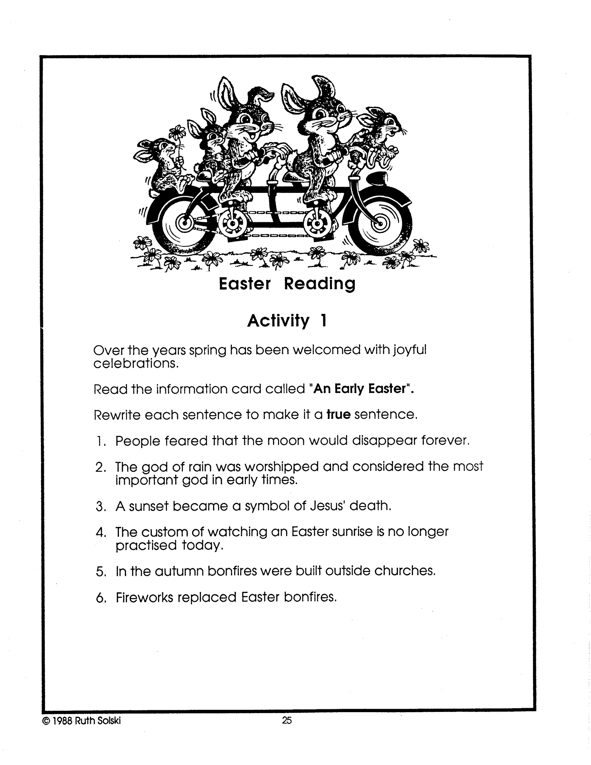 Celebrate Easter Theme Grades 4-6