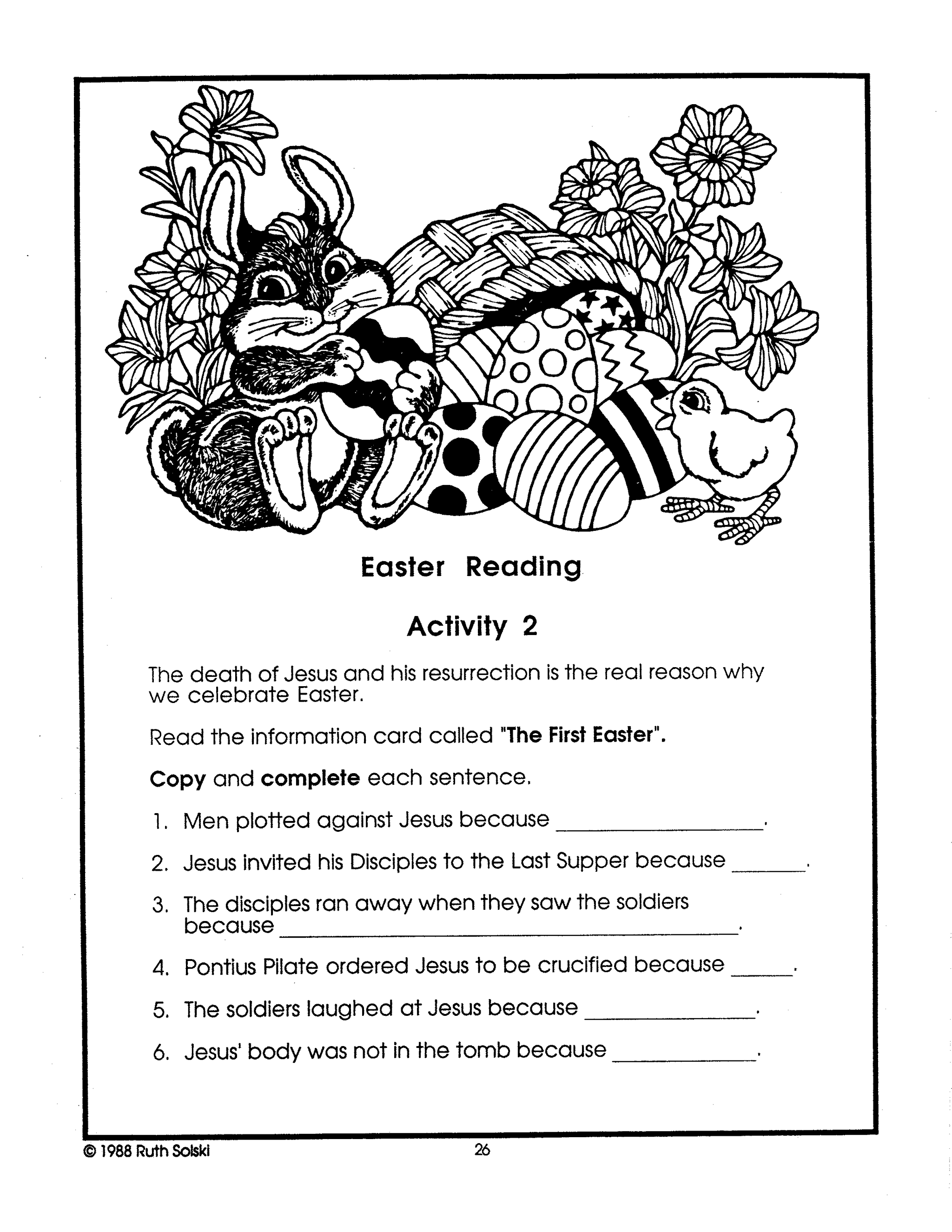 Celebrate Easter Theme Grades 4-6