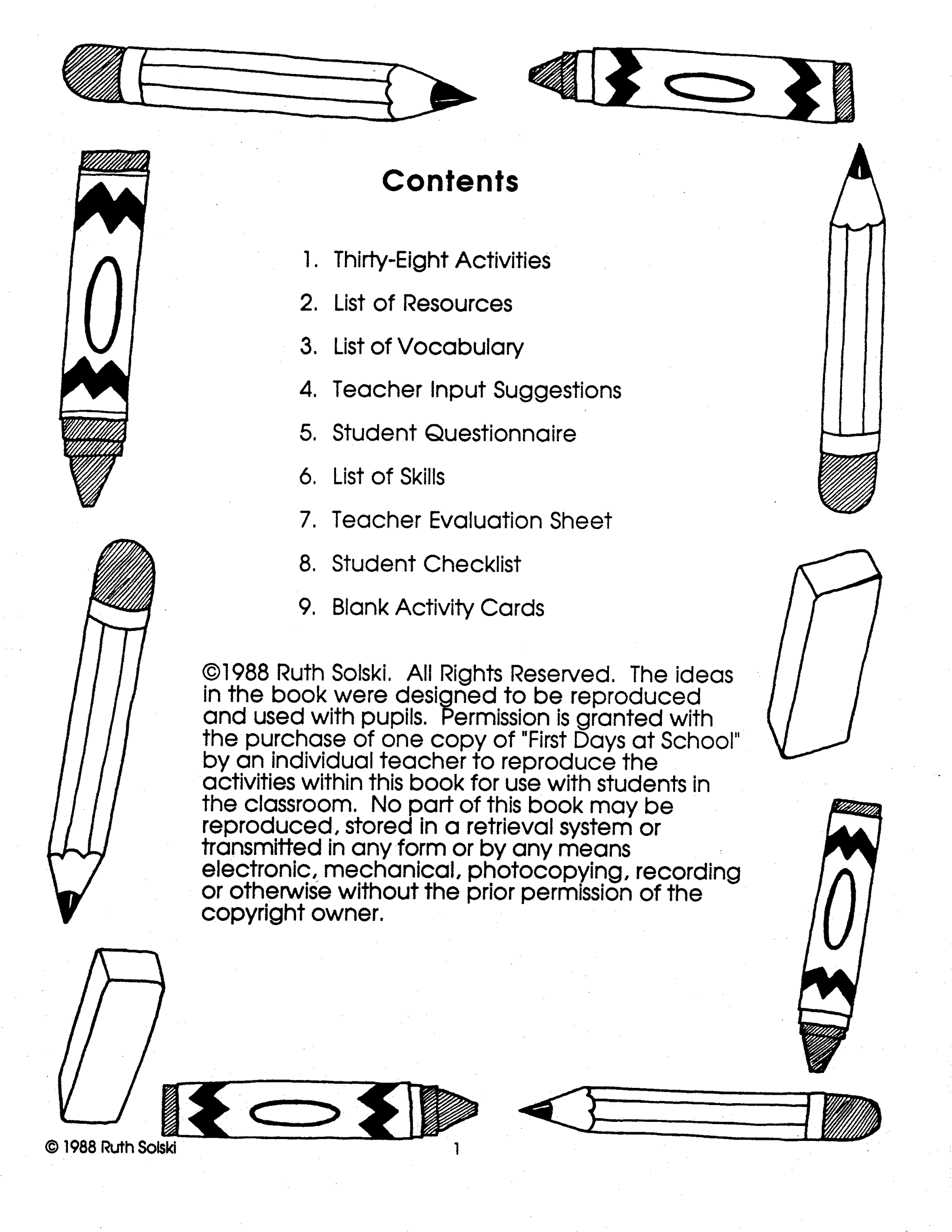 First Days at School Grade 1