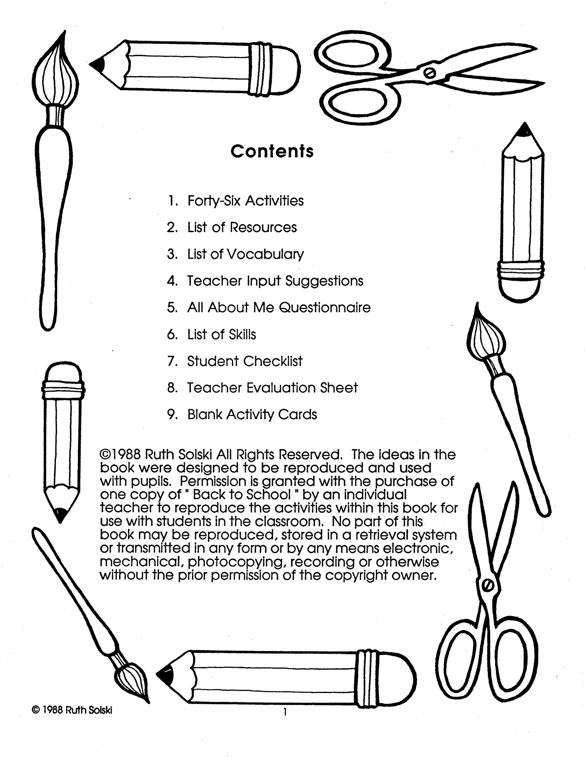Back to School Theme Grades 2-3