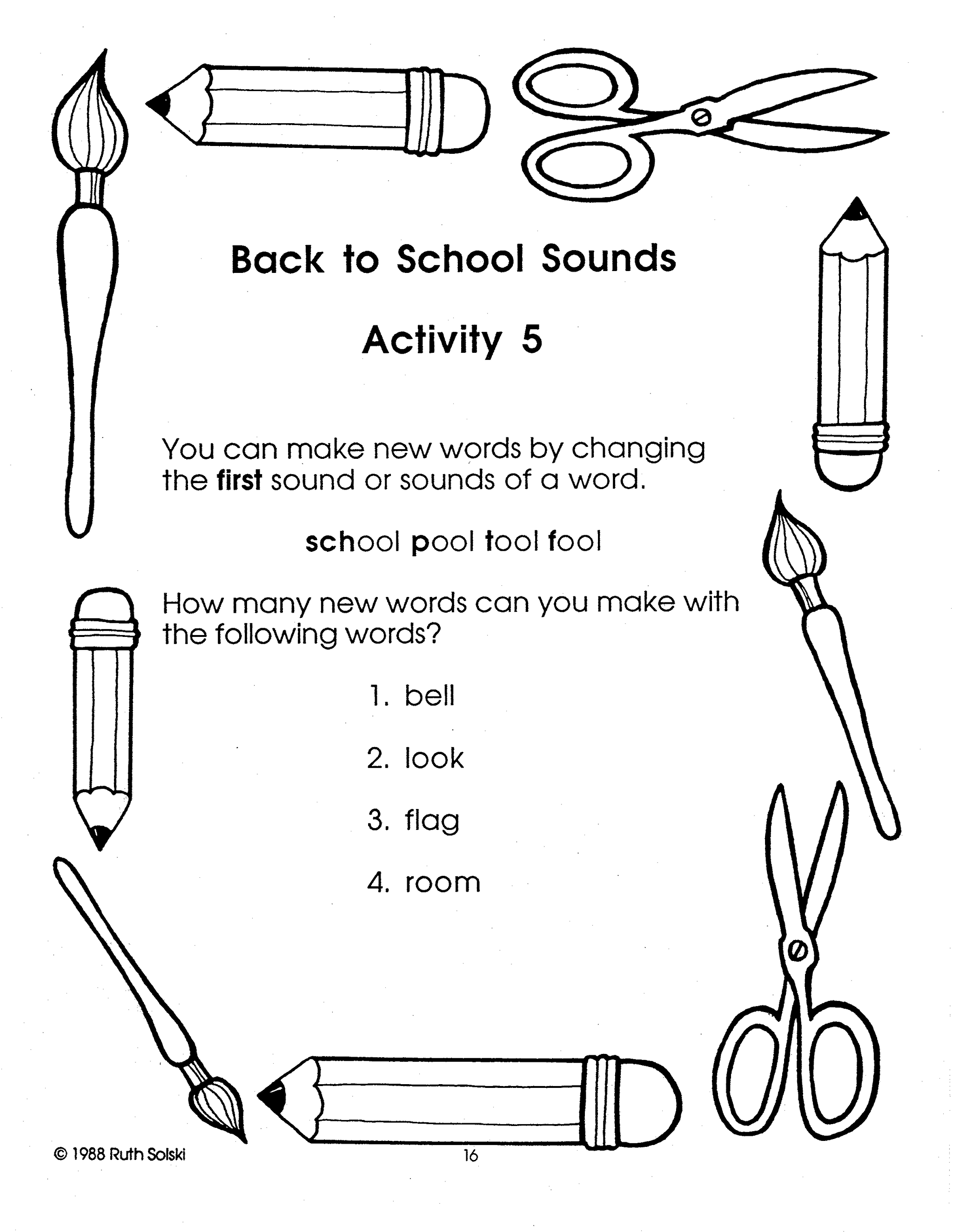 Back to School Theme Grades 2-3