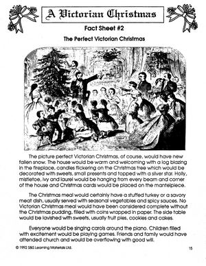 A Victorian Christmas Theme Grades 5-8
