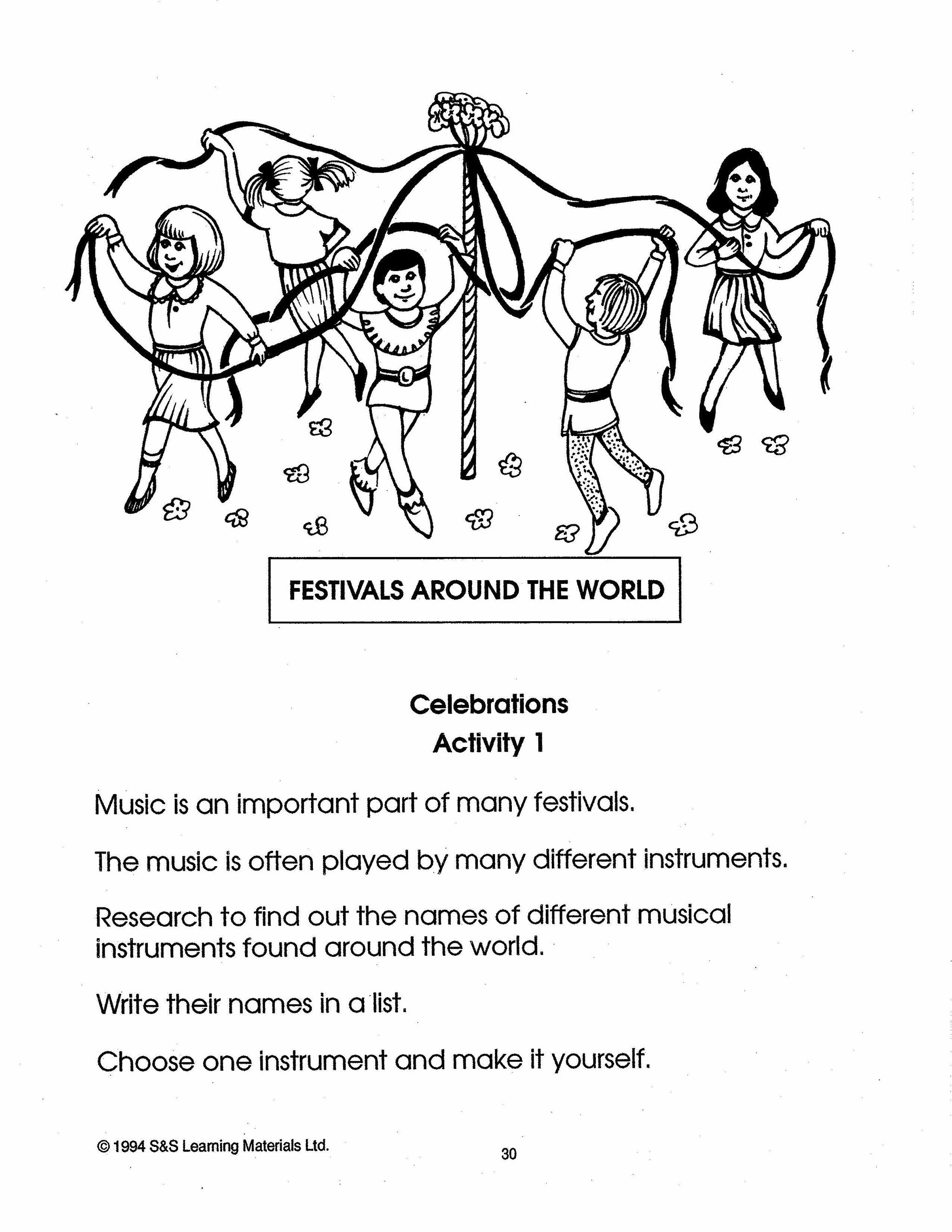 Festivals Around the World Grades 2-3