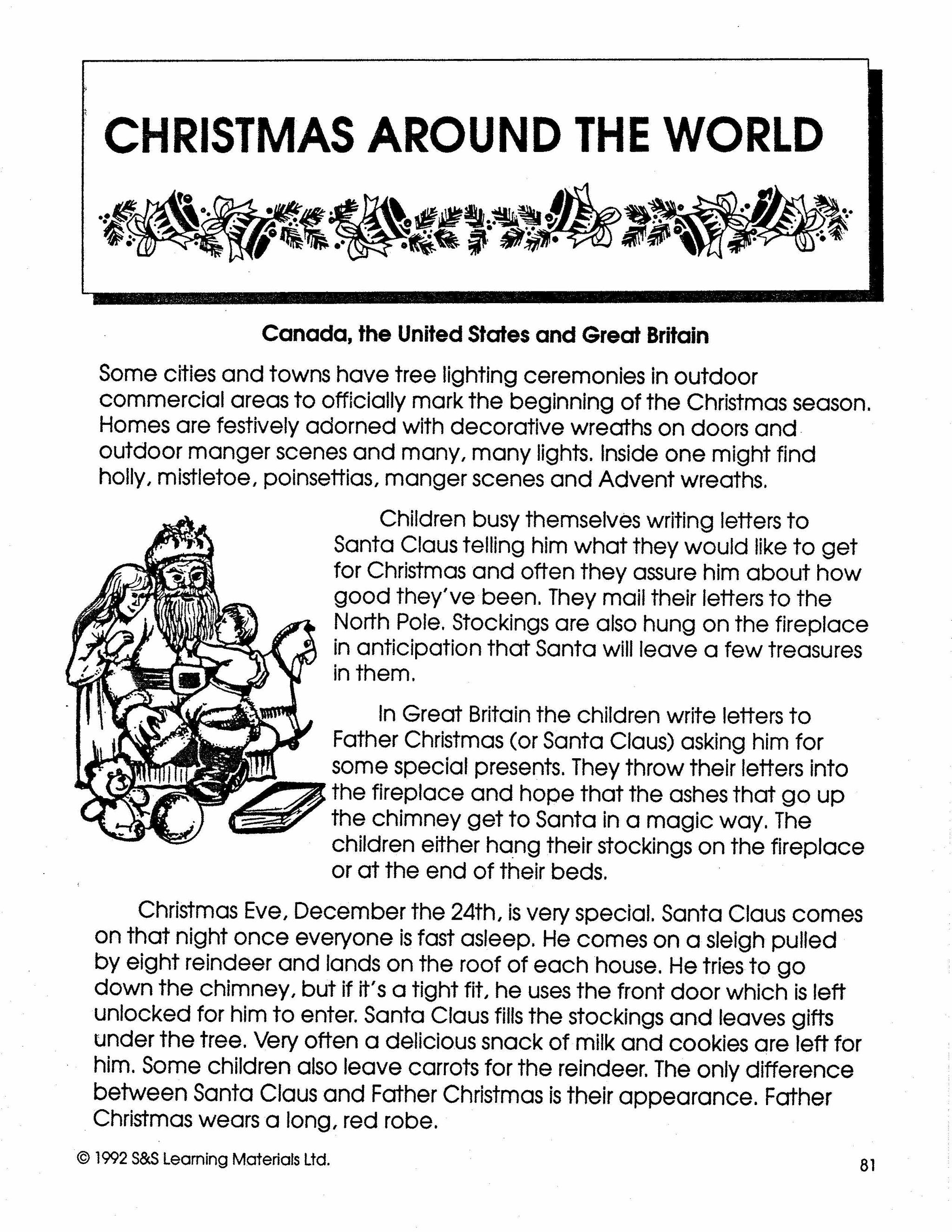 Christmas Around the World Grades 4-6