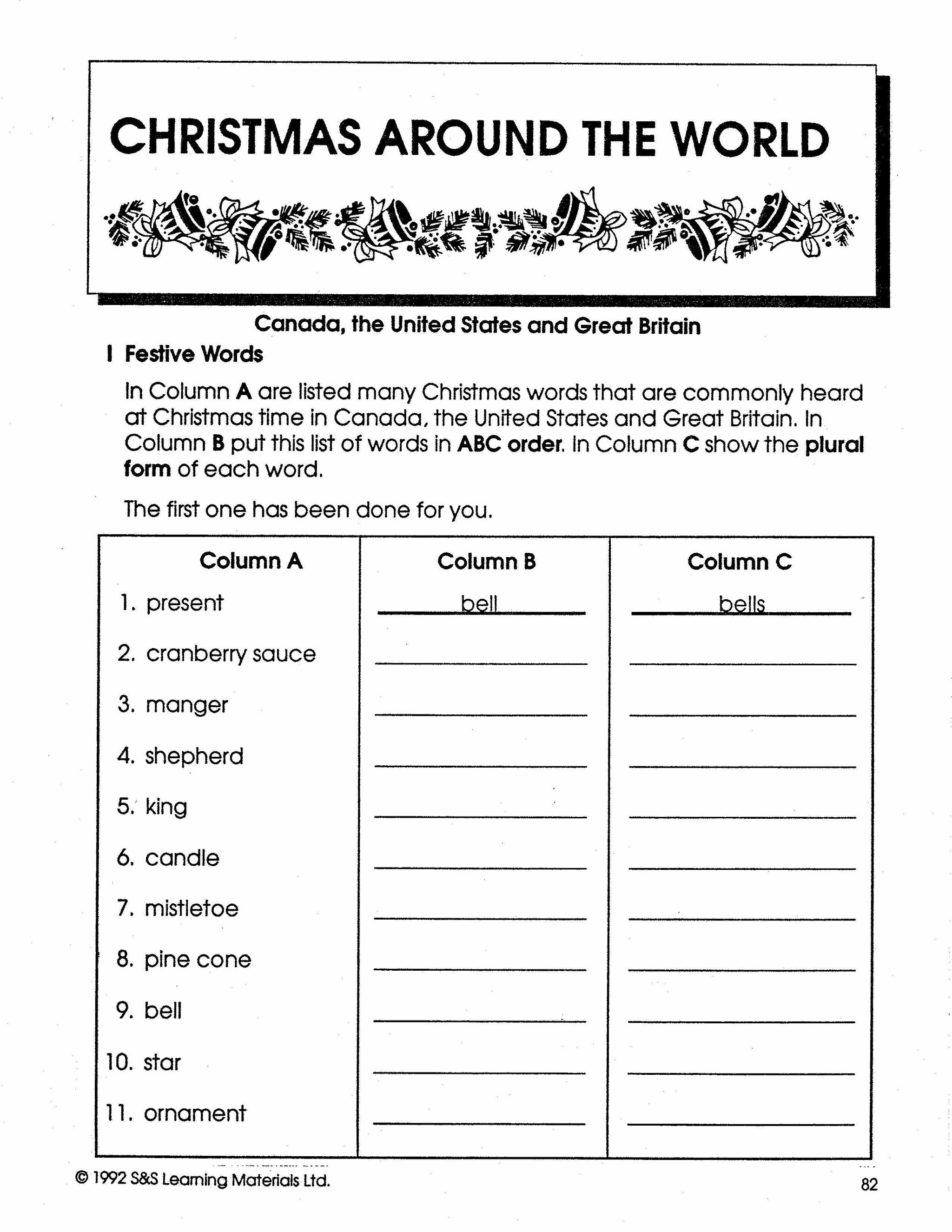 Christmas Around the World Grades 4-6