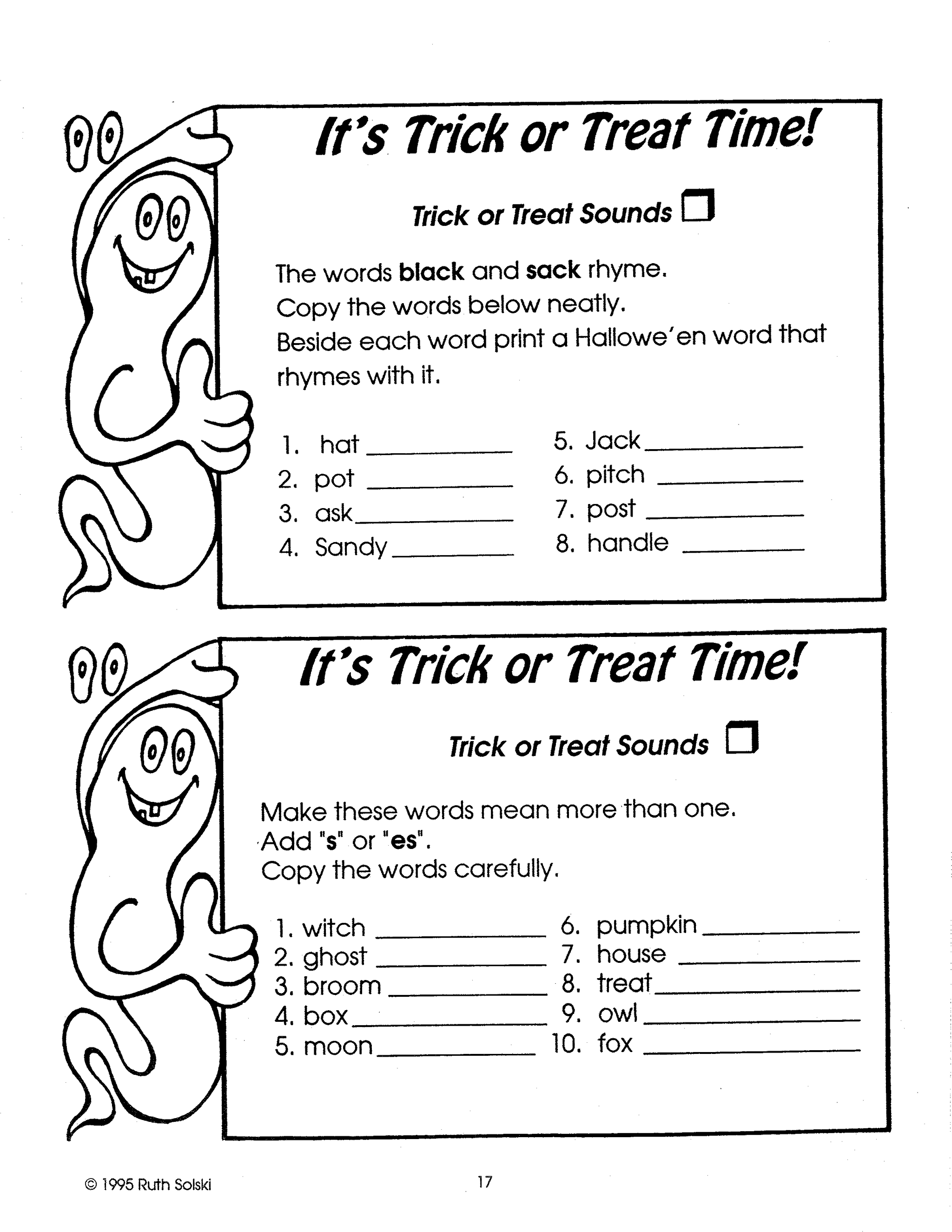 It's Trick Or Treat Time Grade 2