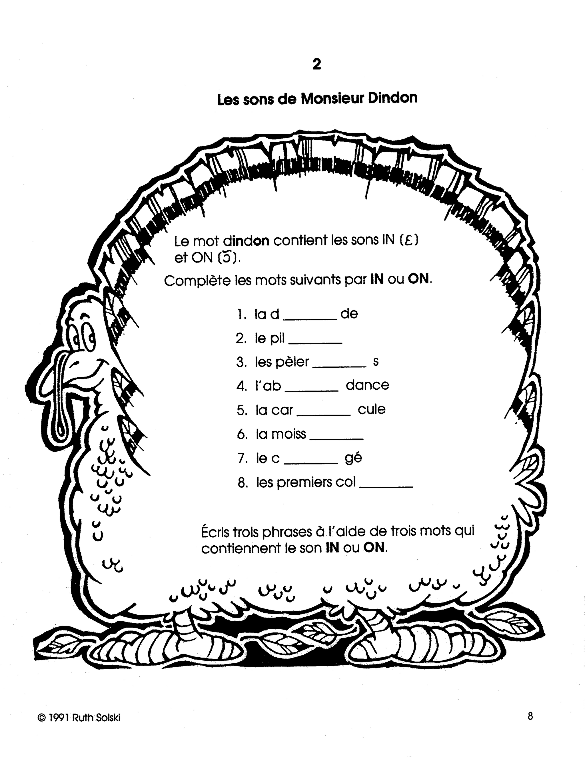 L'action de grâce 2e à 3e année