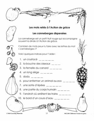 Célébrons l'action de grâce 3e à 4e année