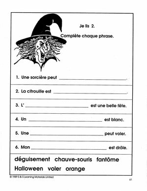 Vive l'Halloween 1e année