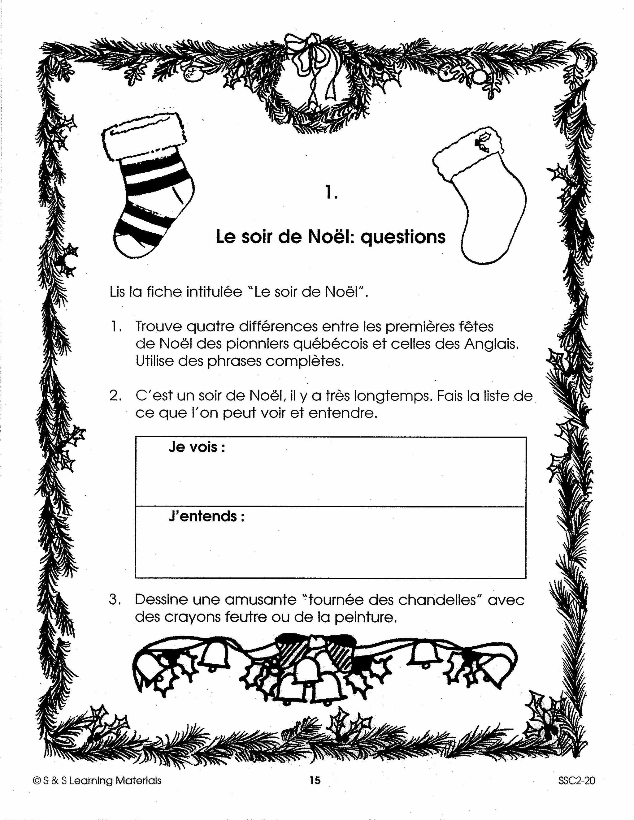 Les Noëls d'autrefois 4e à 7e année