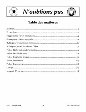 N'oublions pas 4e à 6e année