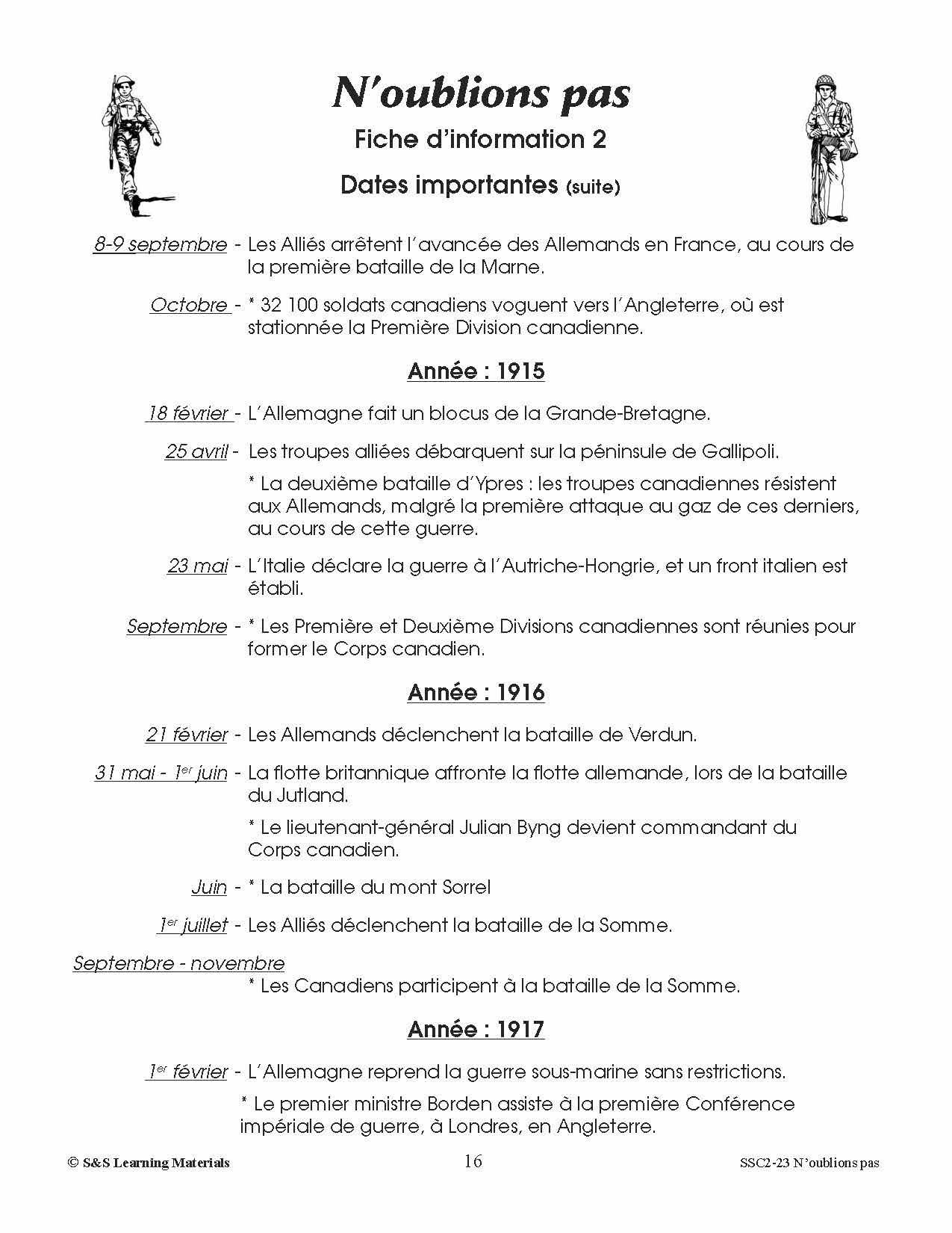 N'oublions pas 4e à 6e année