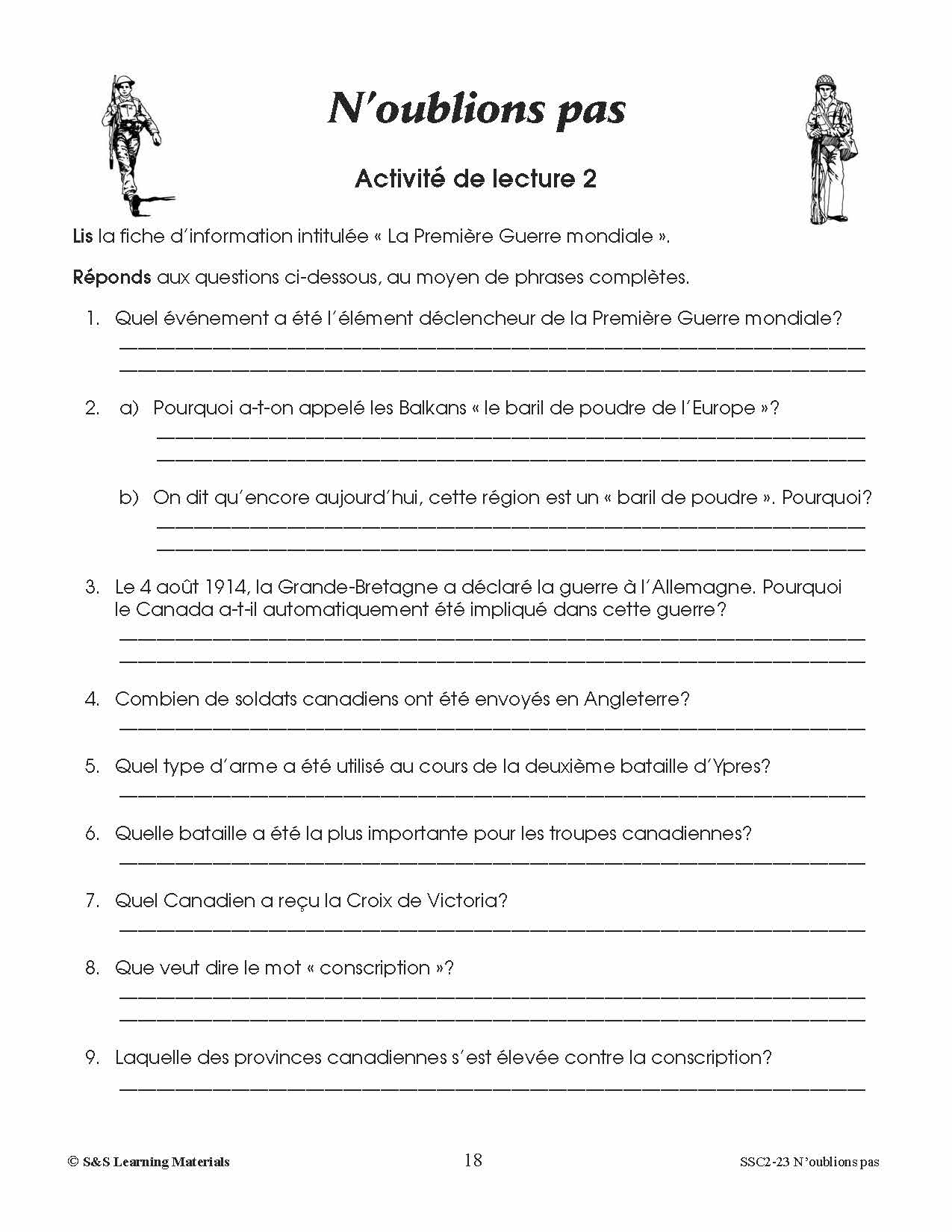 N'oublions pas 4e à 6e année