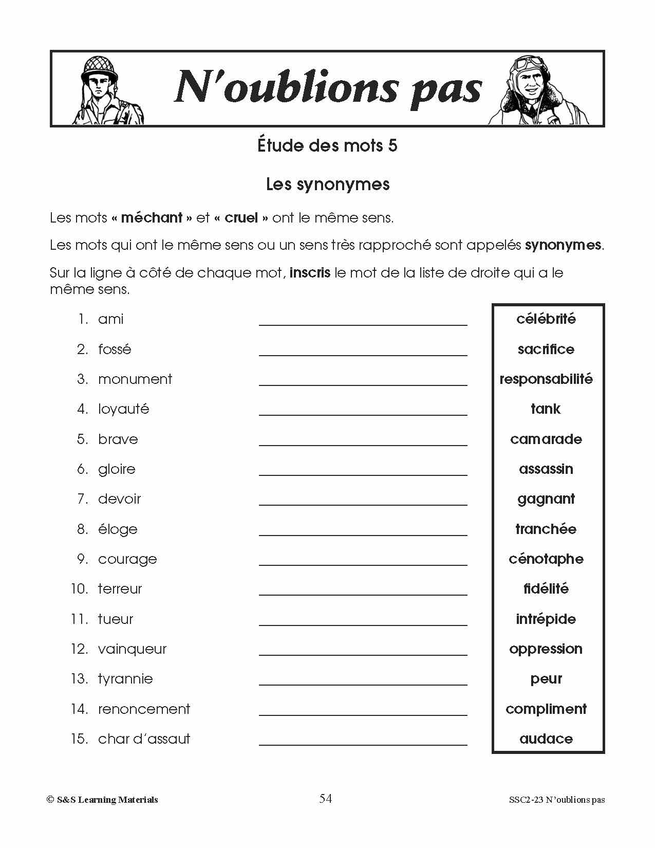 N'oublions pas 4e à 6e année