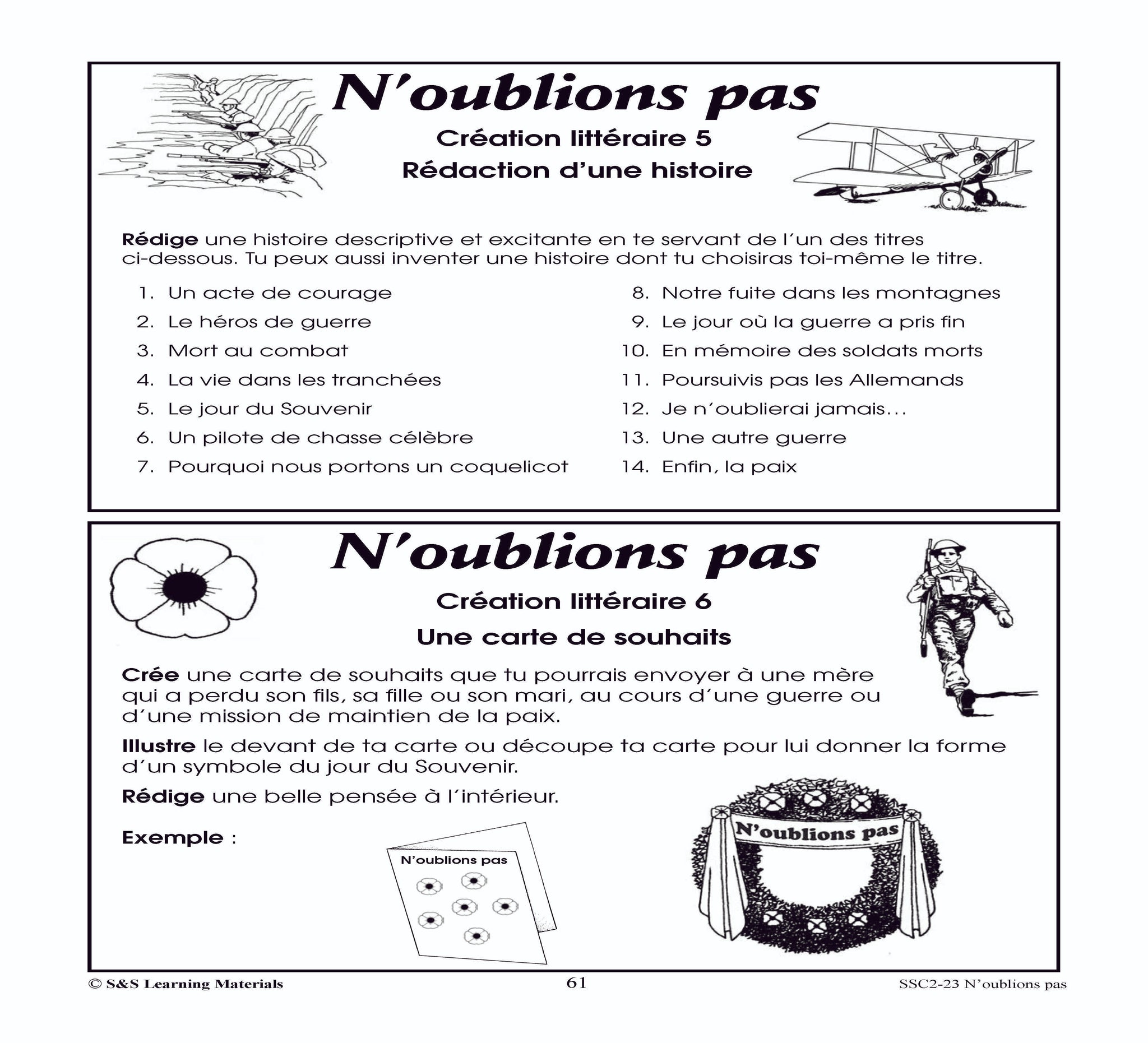 N'oublions pas 4e à 6e année