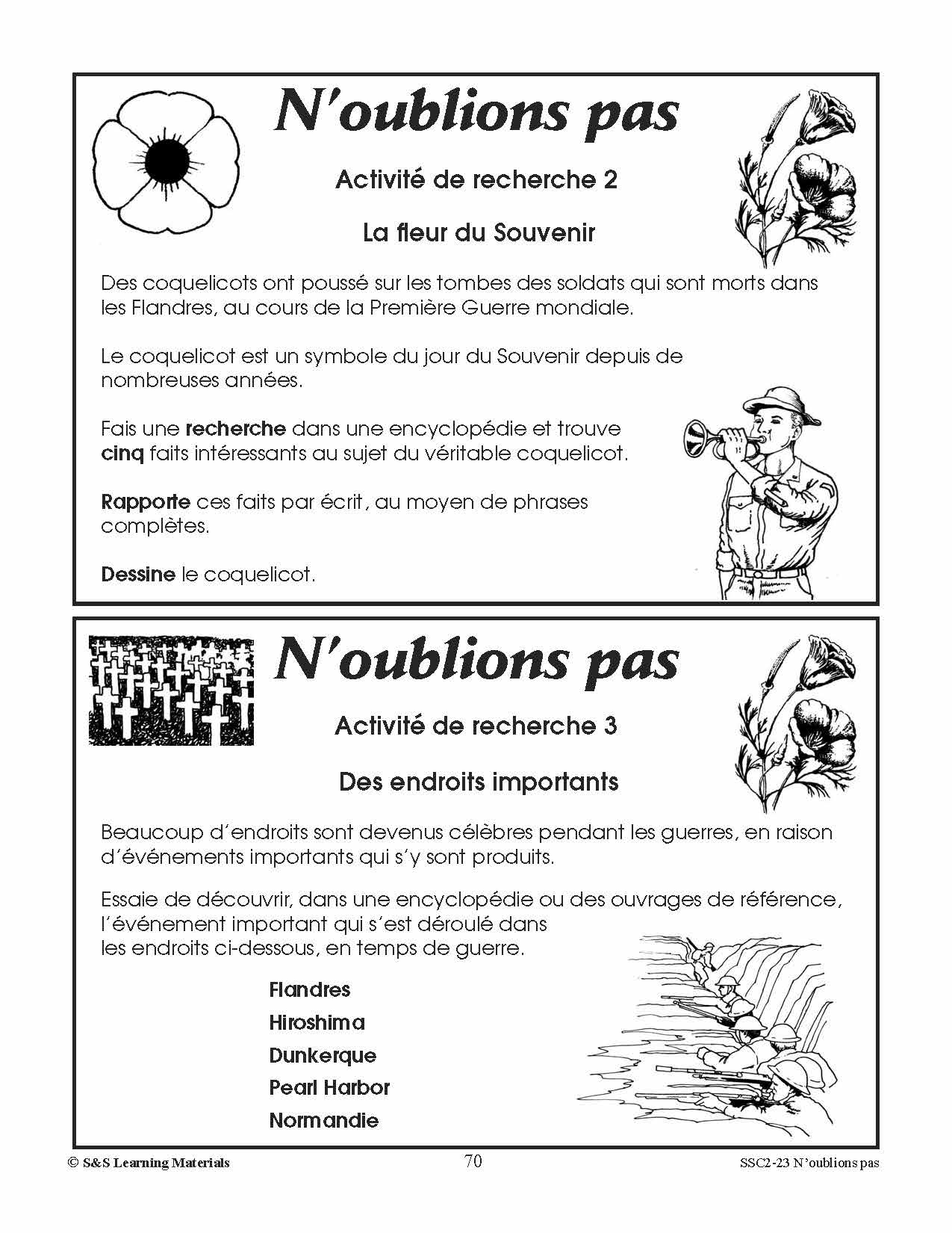 N'oublions pas 4e à 6e année