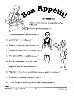 Bon appétit! 7e à 8e année