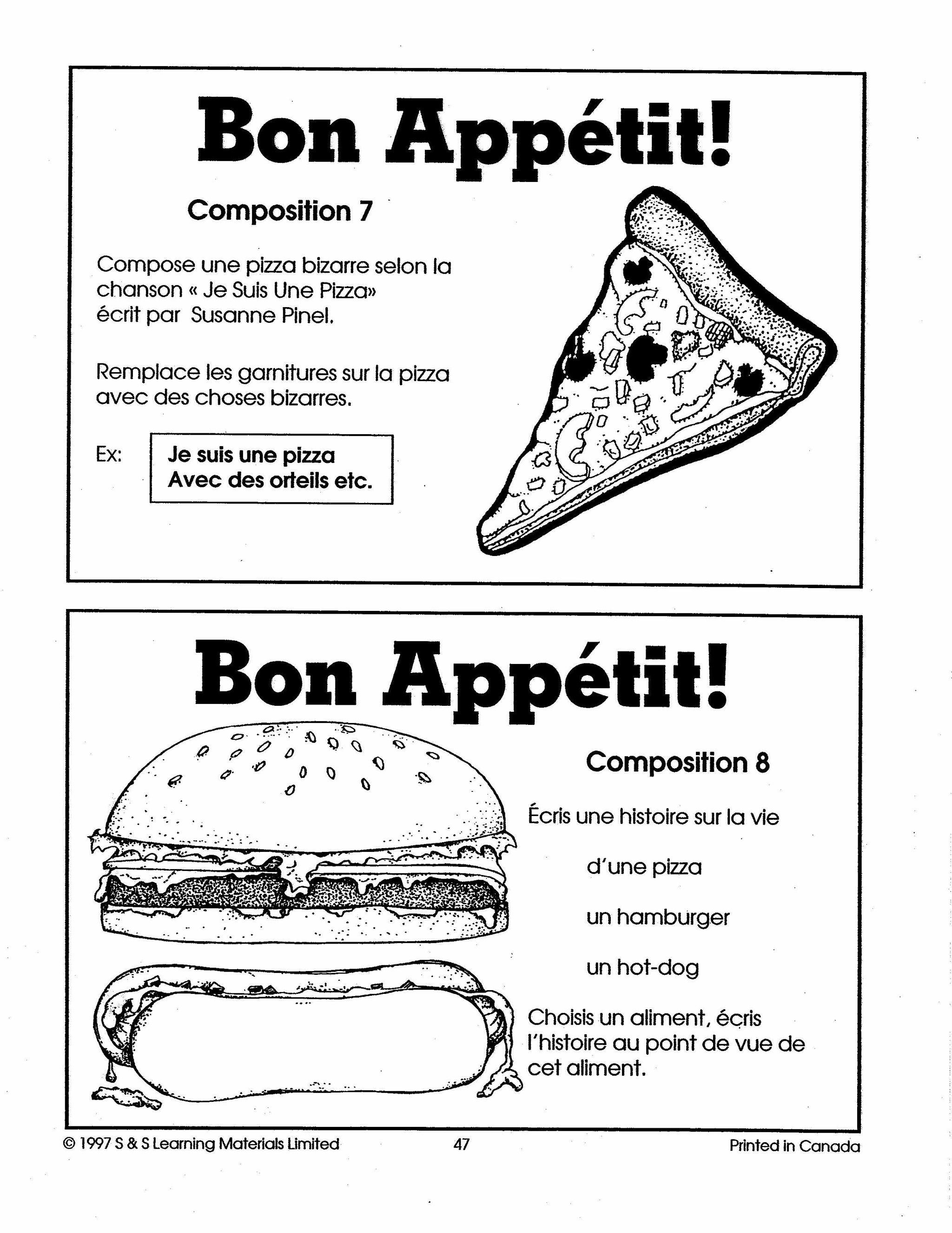 Bon appétit! 7e à 8e année