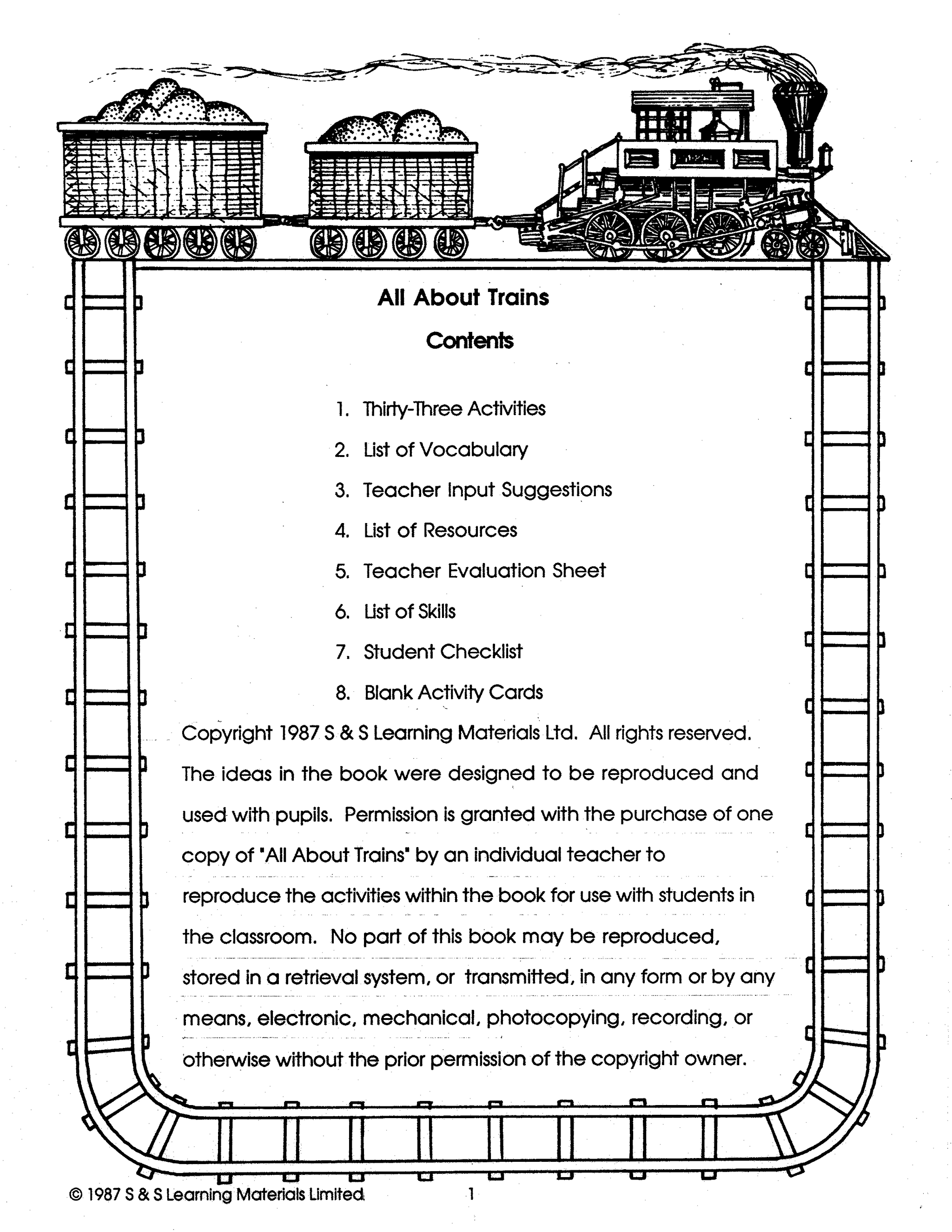 All About Trains Grades 2-4