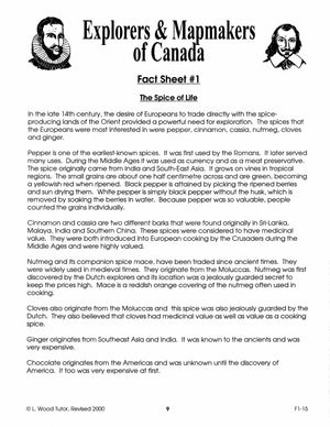 Explorers & Mapmakers of Canada Grades 7-8