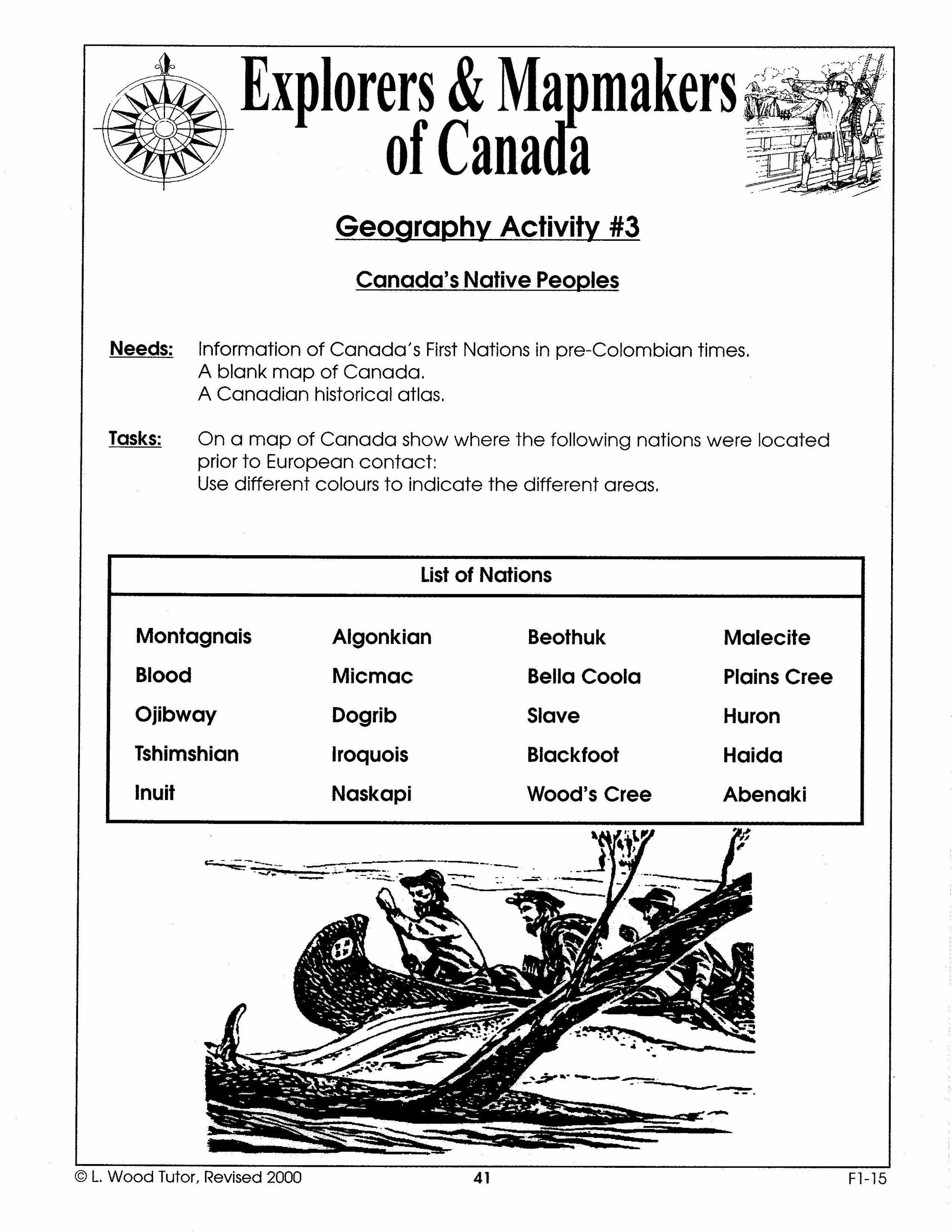 Explorers & Mapmakers of Canada Grades 7-8