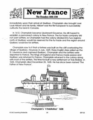 New France Part I: The Founders 1608-1700 Grades 7-8