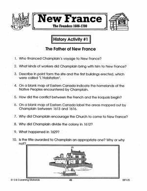 New France Part I: The Founders 1608-1700 Grades 7-8