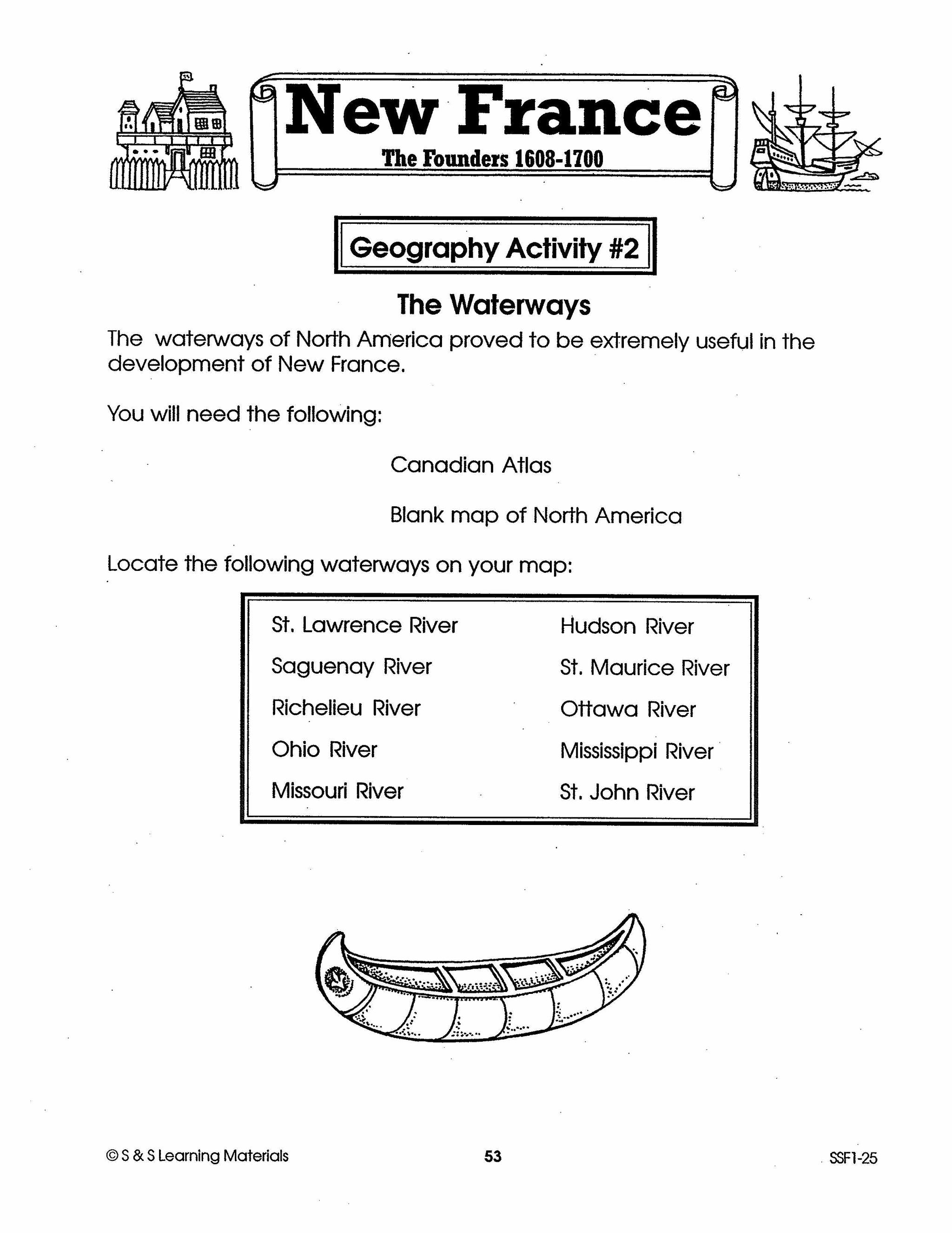 New France Part I: The Founders 1608-1700 Grades 7-8