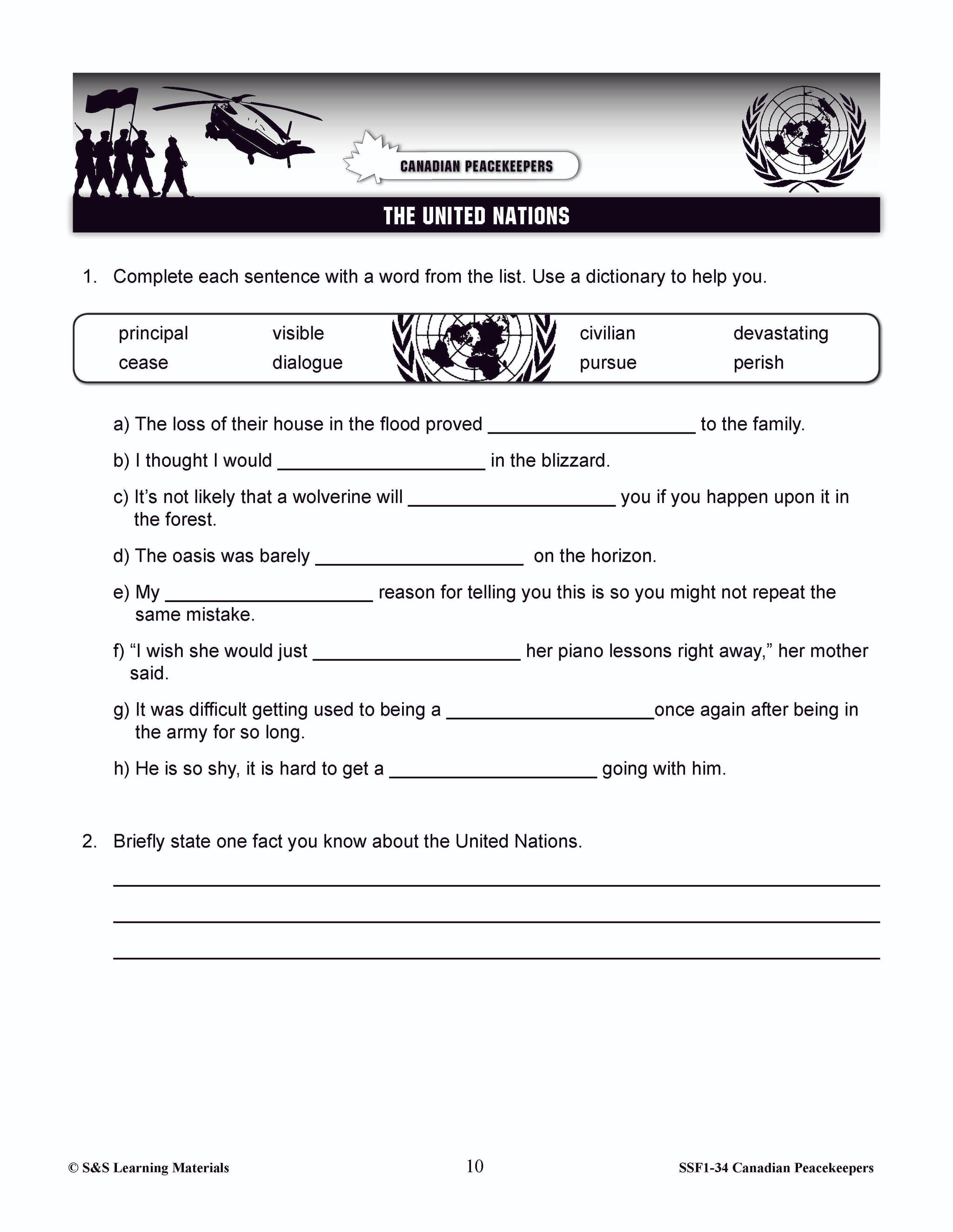 Canadian Peacekeepers Grades 5-8