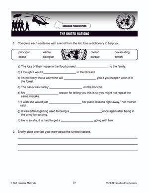 Canadian Peacekeepers Grades 5-8