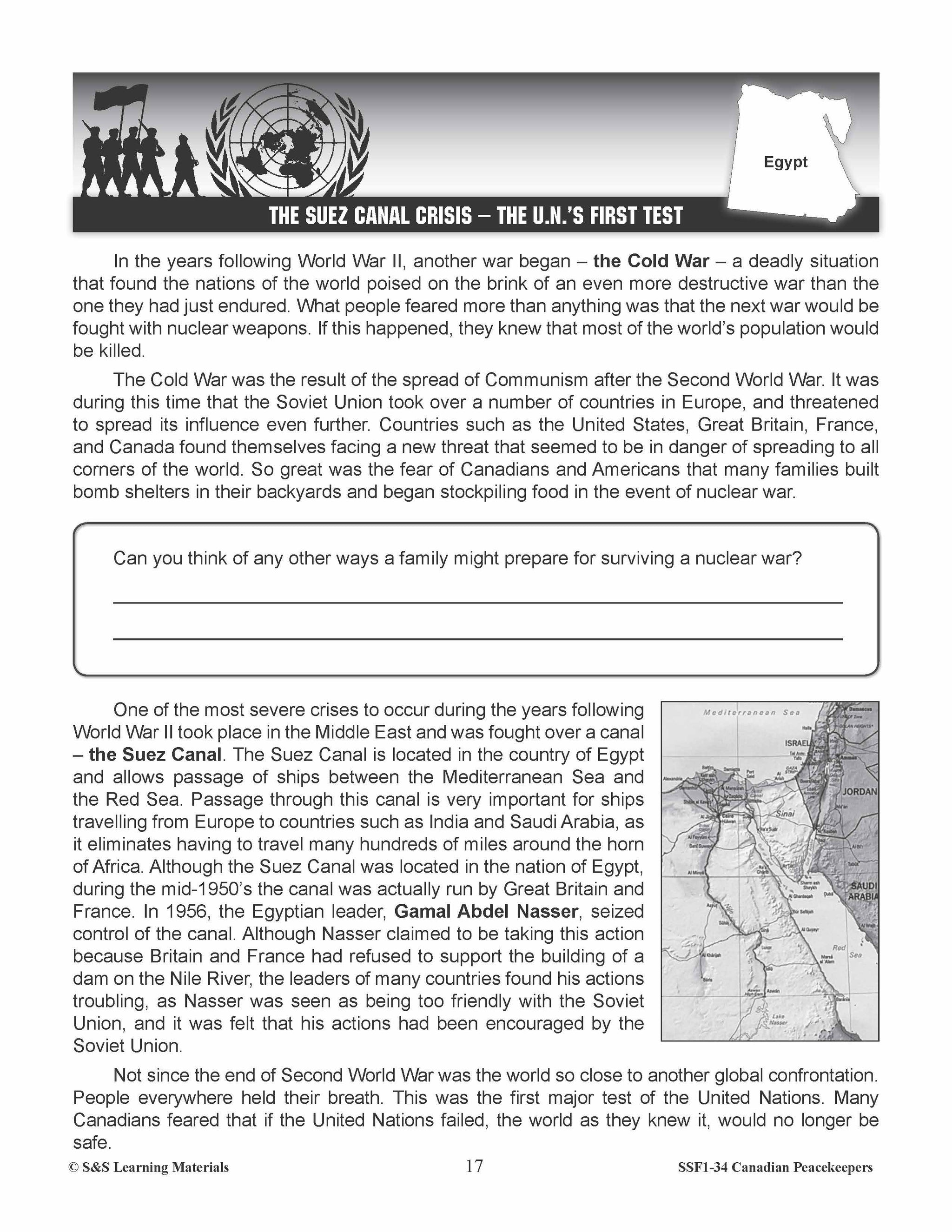 Canadian Peacekeepers Grades 5-8