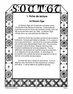 Le Moyen Age 4e à 6e année