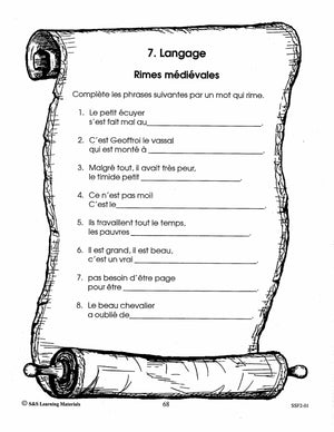 Le Moyen Age 4e à 6e année