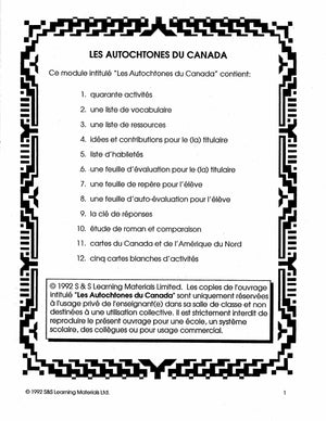 Les autochtones du Canada 7e à 8e année