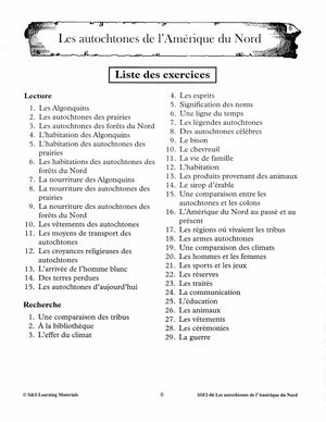 Les autochtones de l'Amérique du Nord 4e à 6e année