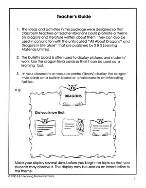 Dragon Trivia Bulletin Board Ideas