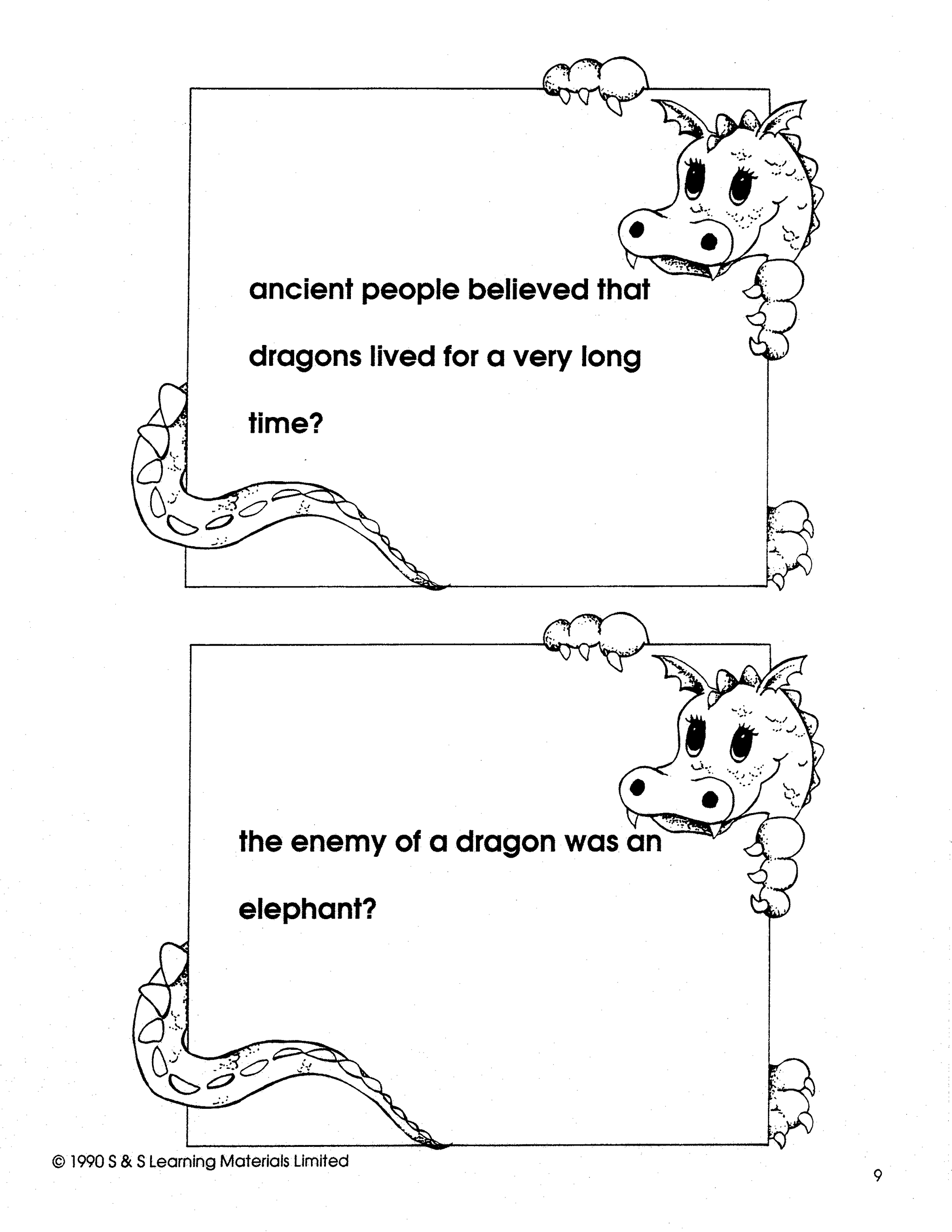 Dragon Trivia Bulletin Board Ideas