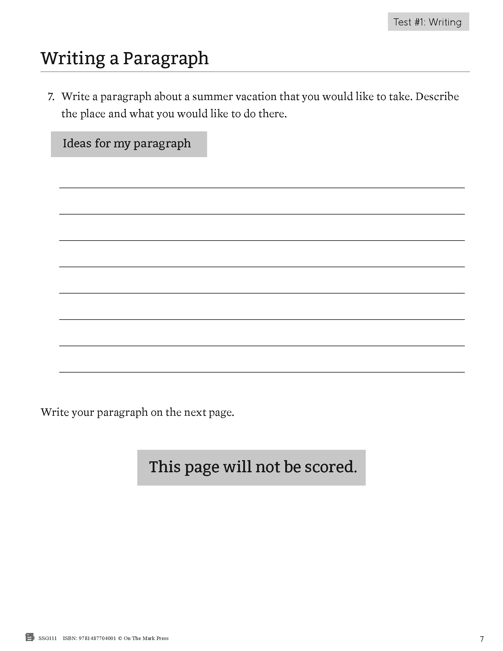Ontario Grade 3 Language Test Prep Guide