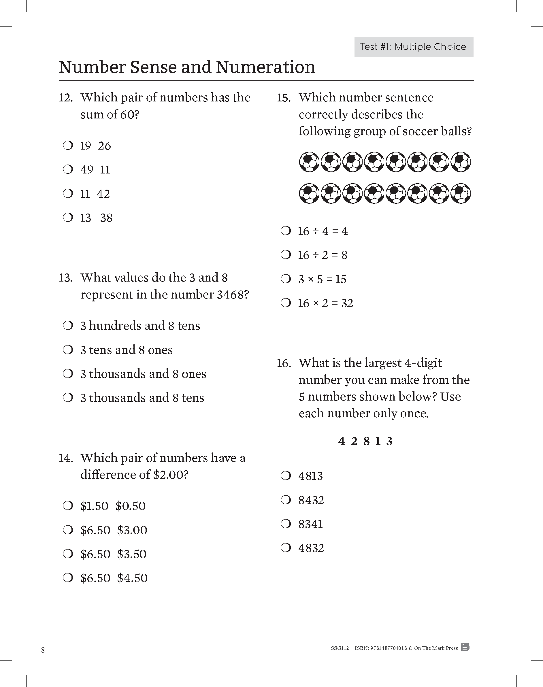 Ontario Grade 3 Math Test Prep Guide