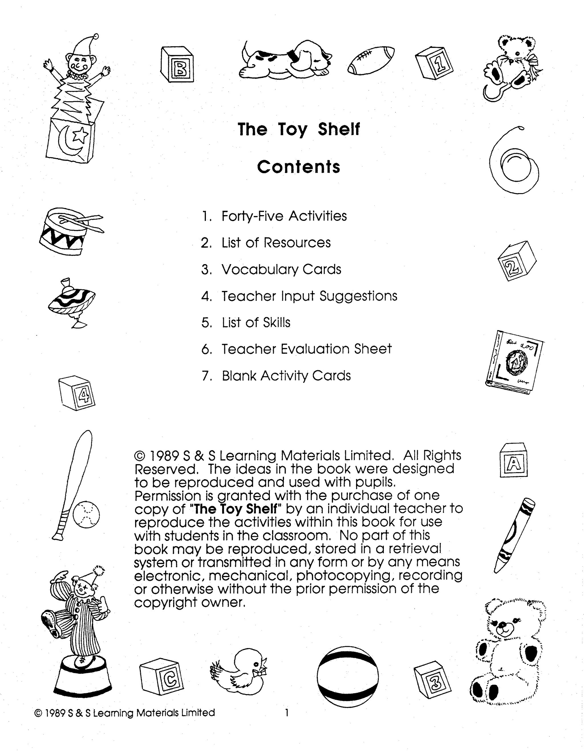 The Toy Shelf Grades Prek-K