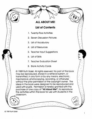 All About Me Grade 1