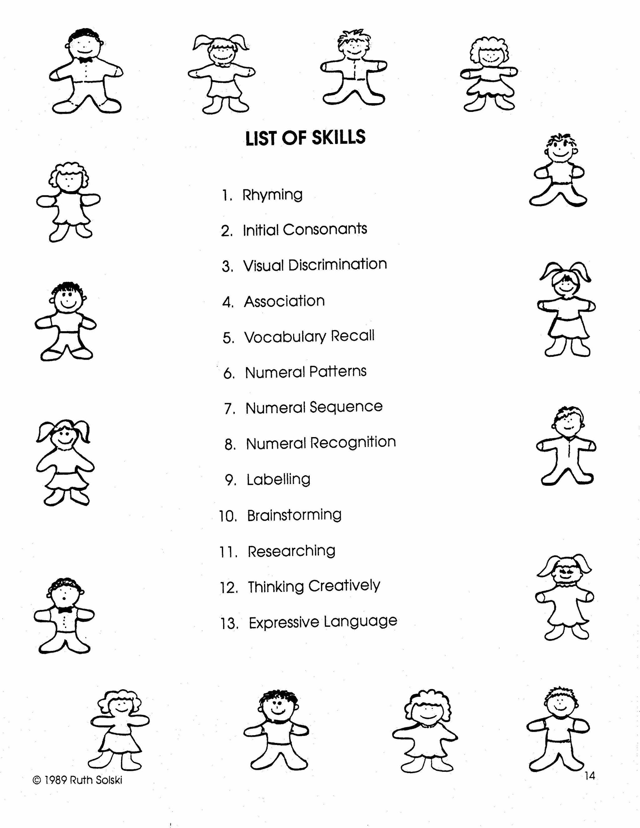 All About Me Grade 1