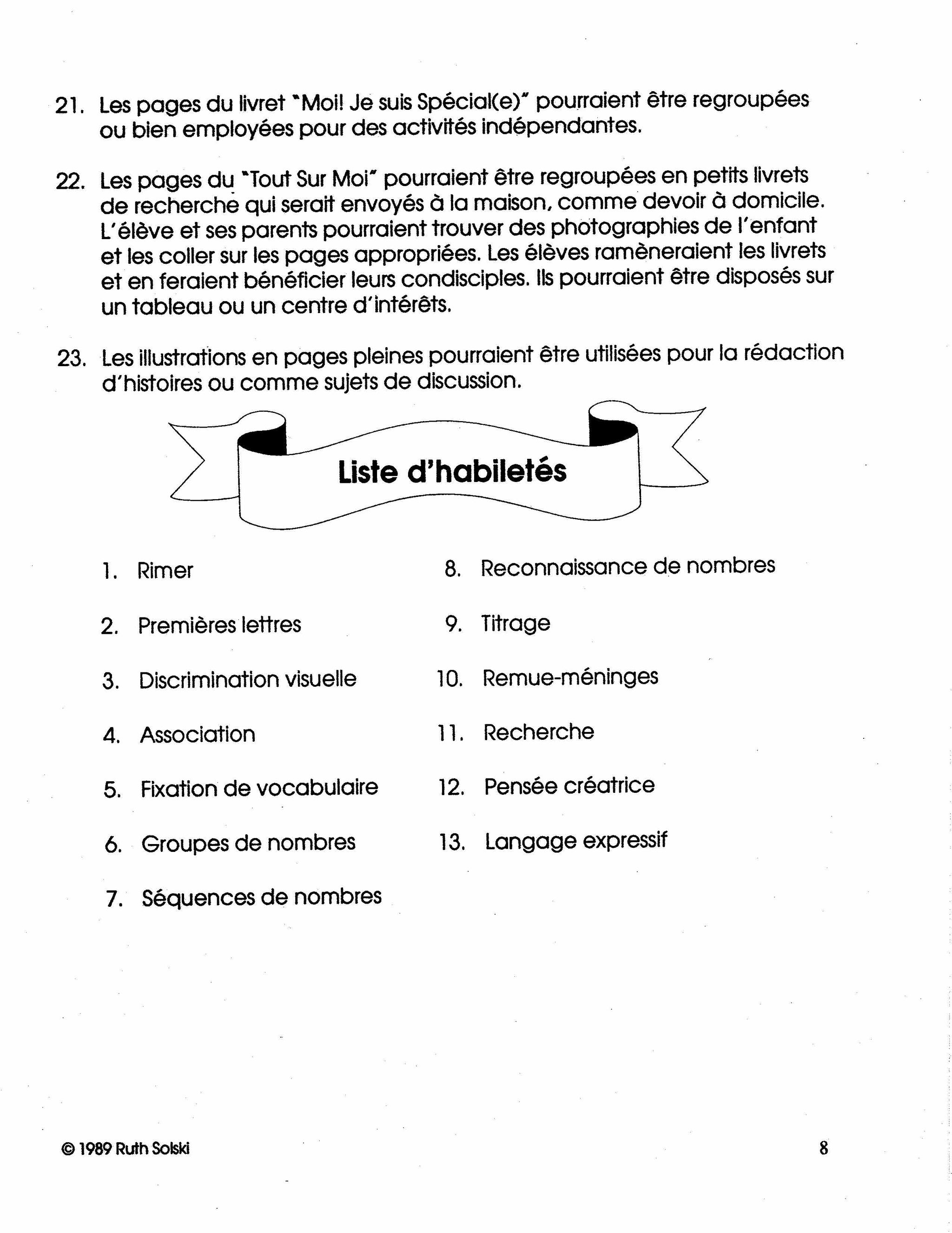 Tout sur moi! 1e année