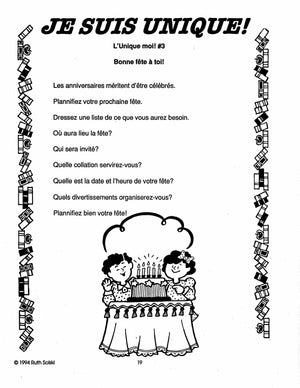 Je suis unique! 4e à 6e année