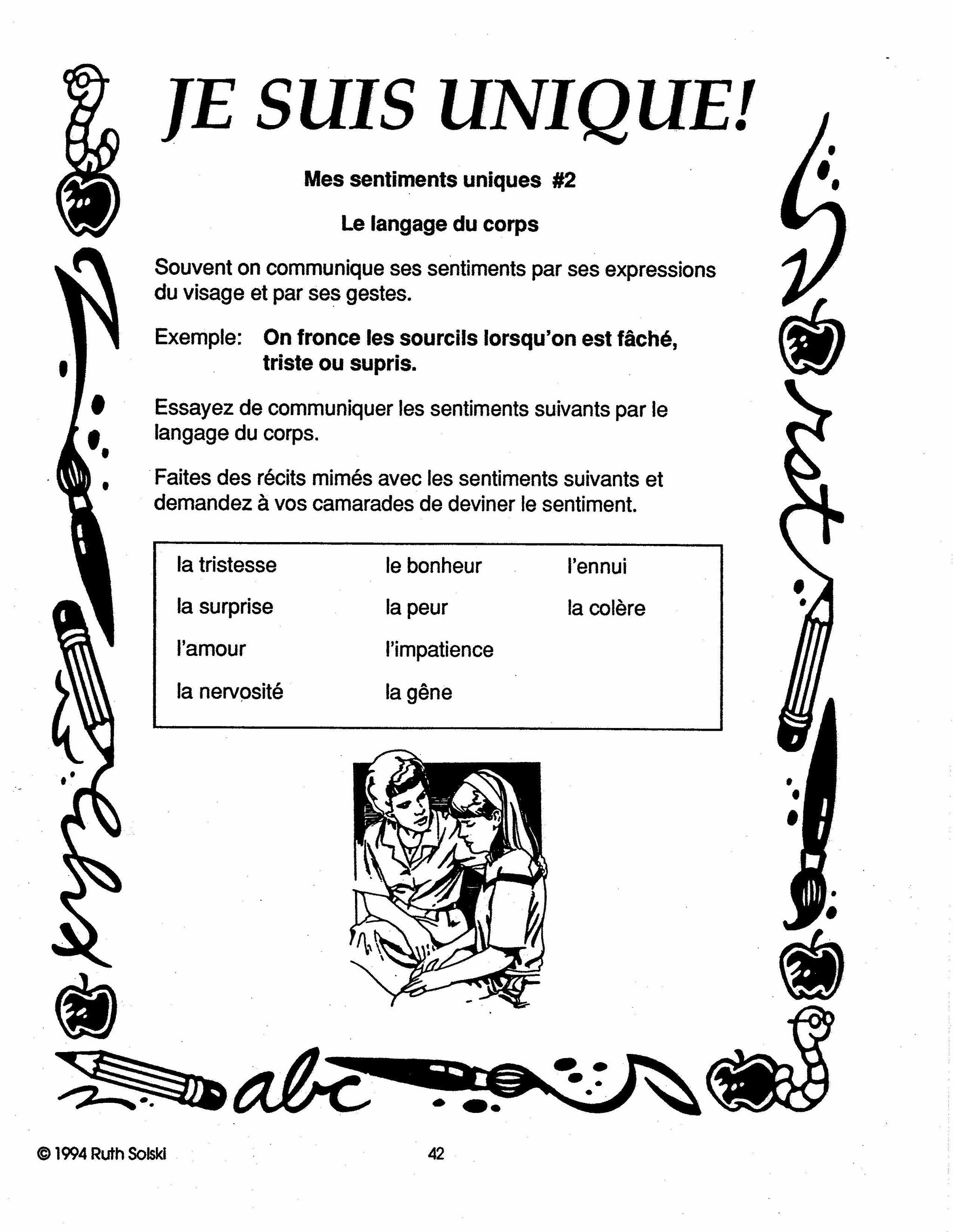 Je suis unique! 4e à 6e année