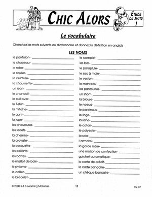 Chic alors! 7e à 8e année